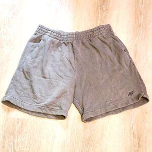 Nike Sweat Shorts Spotted Gray Pull On Big Logo Cotton Pockets Womans XL